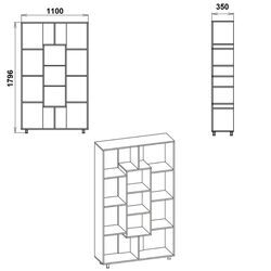 Etajera Marcel Prod KSC-4 RO (Wenge/Birch) Thumb