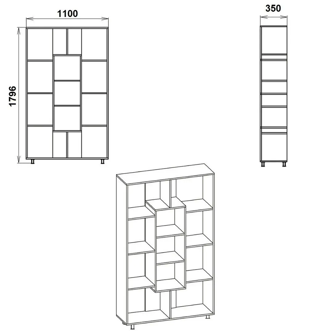 Etajera Marcel Prod KSC-4 RO (Wenge/Birch)