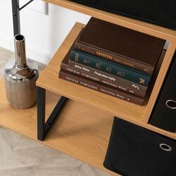 Etajera Mebel Elite Akris (Oak/Black) Thumb