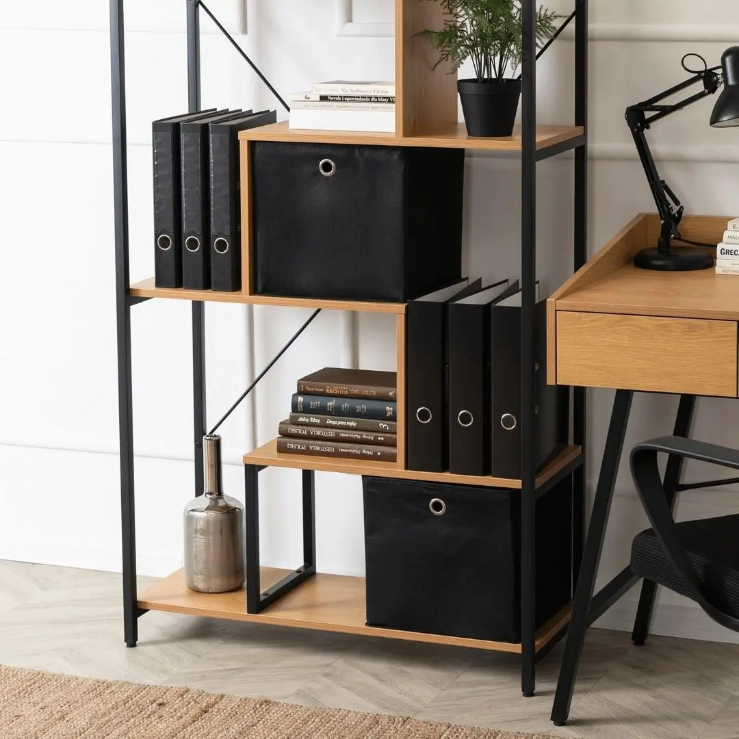 Etajera Mebel Elite Akris (Oak/Black) - 7