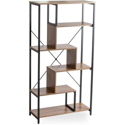 Etajera Mebel Elite Akris (Walnut/Black) Thumb