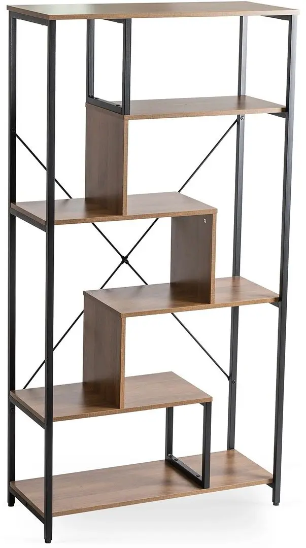 Etajera Mebel Elite Akris (Walnut/Black)