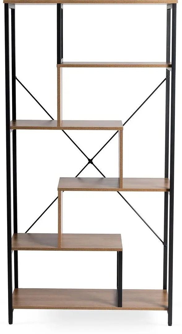 Etajera Mebel Elite Akris (Walnut/Black)