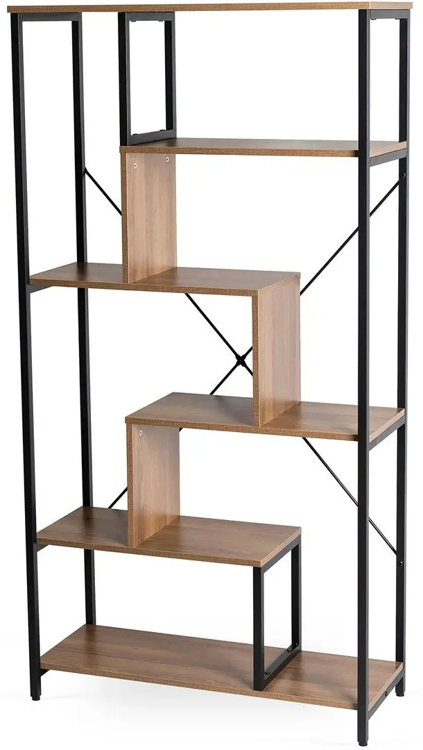 Etajera Mebel Elite Akris (Walnut/Black)