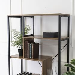 Etajera Mebel Elite Akris (Walnut/Black) Thumb