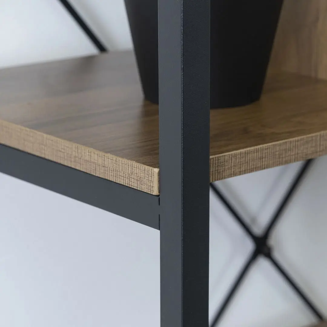 Etajera Mebel Elite Akris (Walnut/Black)