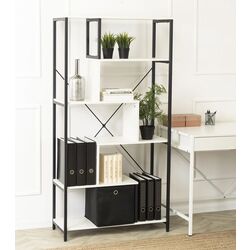 Стеллаж Mebel Elite Akris (White/Black)