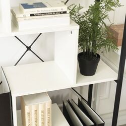 Стеллаж Mebel Elite Akris (White/Black) Thumb