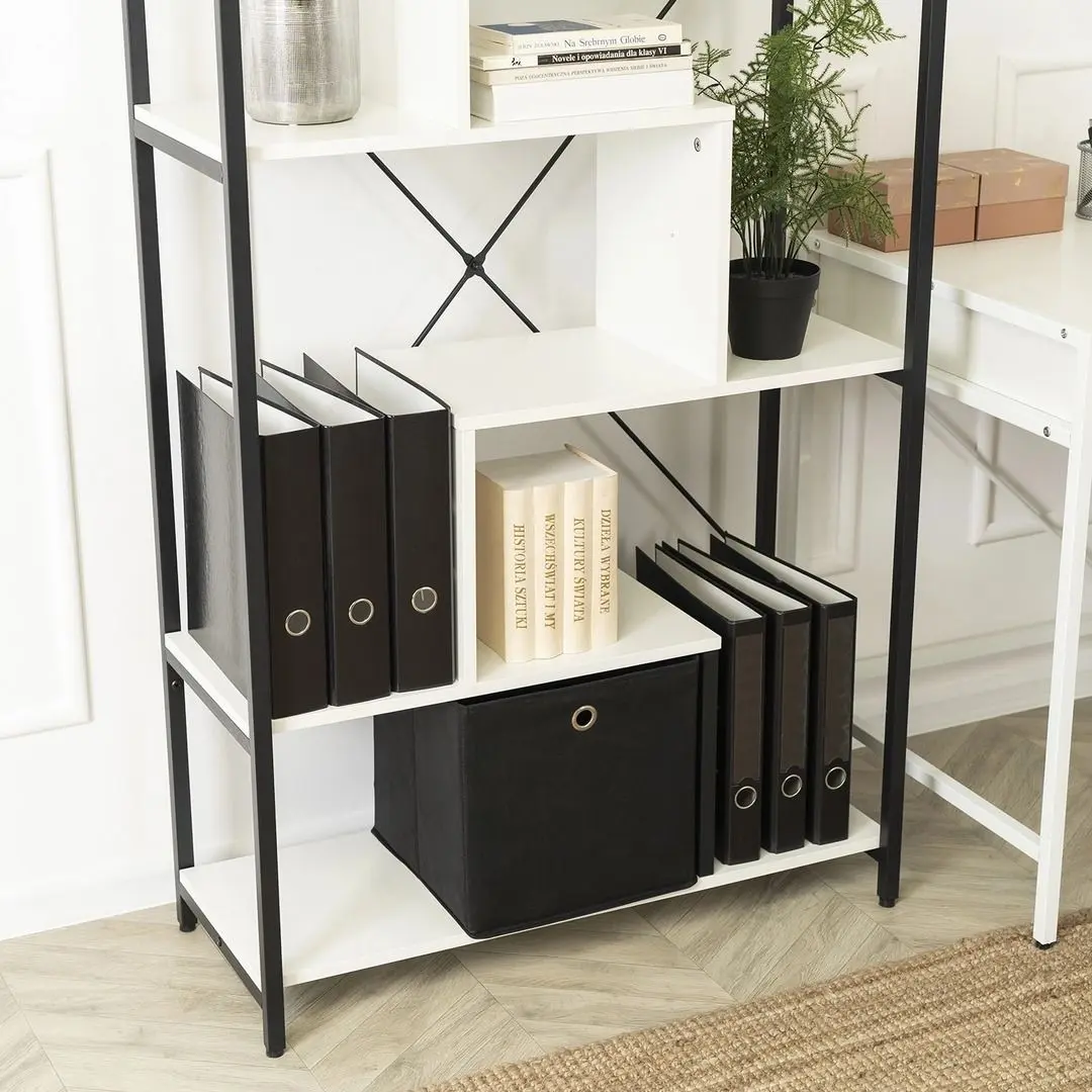 Стеллаж Mebel Elite Akris (White/Black)