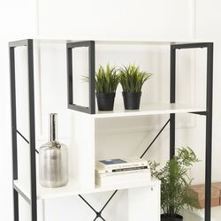 Стеллаж Mebel Elite Akris (White/Black) Thumb