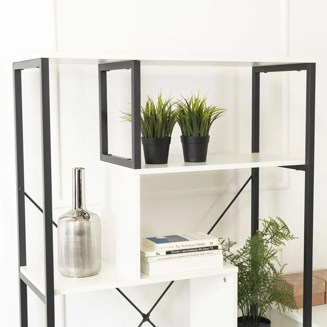 Стеллаж Mebel Elite Akris (White/Black)