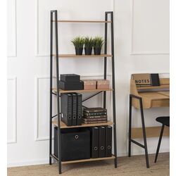 Стеллаж Mebel Elite Erva (Craft Oak Golden/Black)