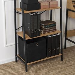 Стеллаж Mebel Elite Erva (Craft Oak Golden/Black) Thumb