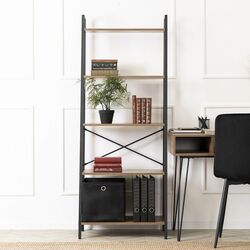 Стеллаж Mebel Elite Erva (Walnut/Black) Thumb