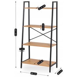 Стеллаж Mebel Elite Gia (Oak/Black) Thumb