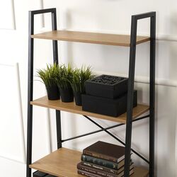 Стеллаж Mebel Elite Gia (Oak/Black) Thumb