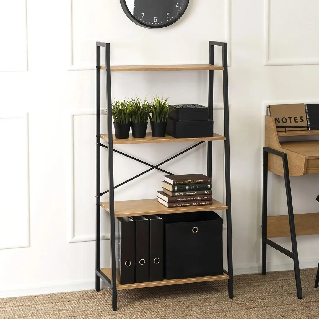 Стеллаж Mebel Elite Gia (Oak/Black)