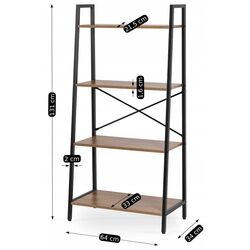 Стеллаж Mebel Elite Gia (Walnut/Black) Thumb