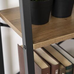 Стеллаж Mebel Elite Gia (Walnut/Black) Thumb