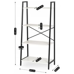 Стеллаж Mebel Elite Gia (White/Black) Thumb