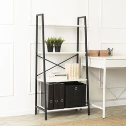 Стеллаж Mebel Elite Gia (White/Black)