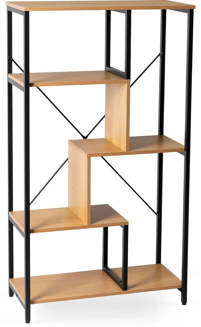 Стеллаж Mebel Elite Tim (Craft Oak Golden/Black) - 3