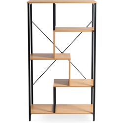 Стеллаж Mebel Elite Tim (Craft Oak Golden/Black) Thumb