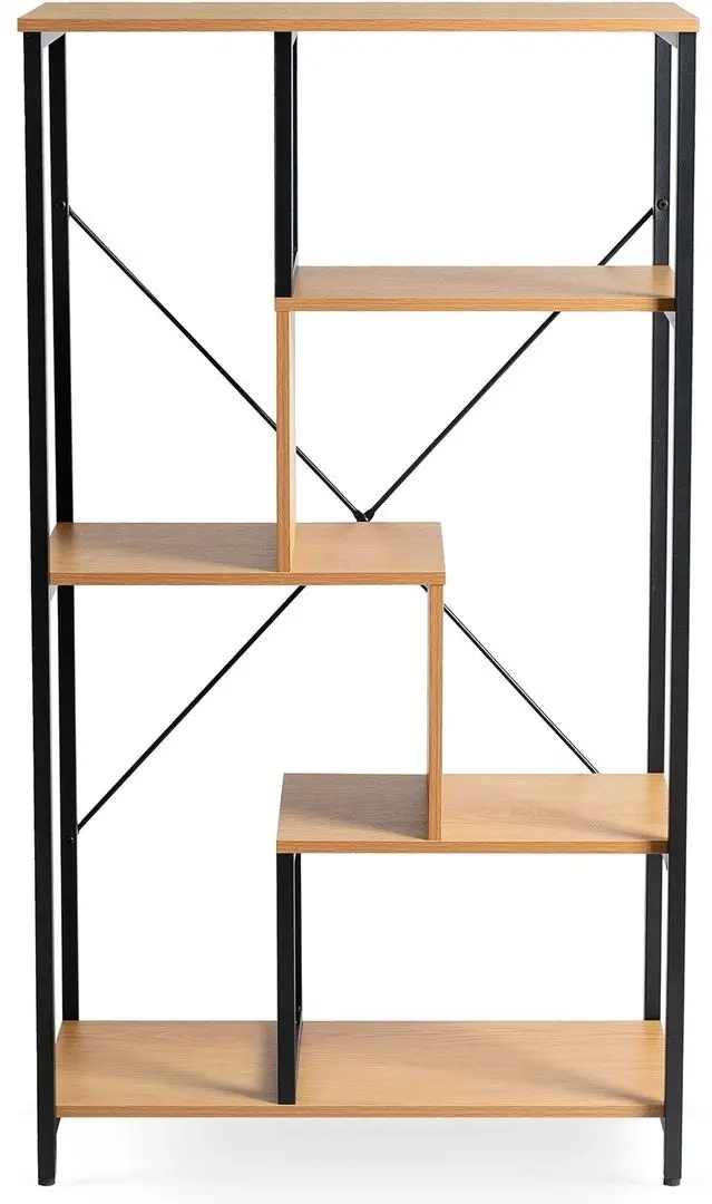 Стеллаж Mebel Elite Tim (Craft Oak Golden/Black) - 4