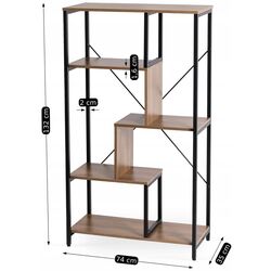 Etajera Mebel Elite Tim (Walnut/Black) Thumb