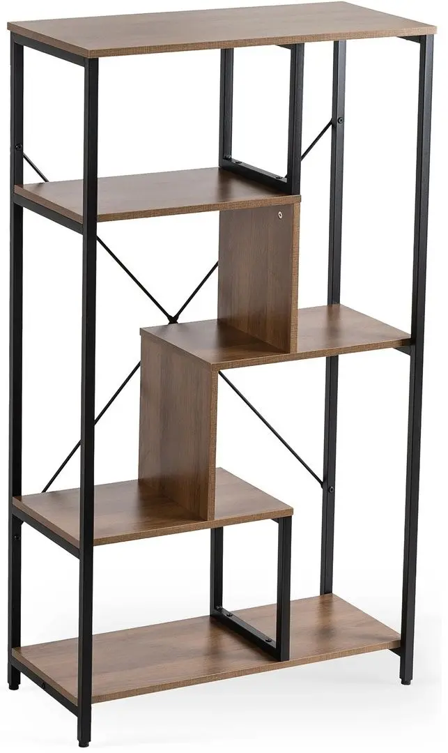 Etajera Mebel Elite Tim (Walnut/Black) - 3