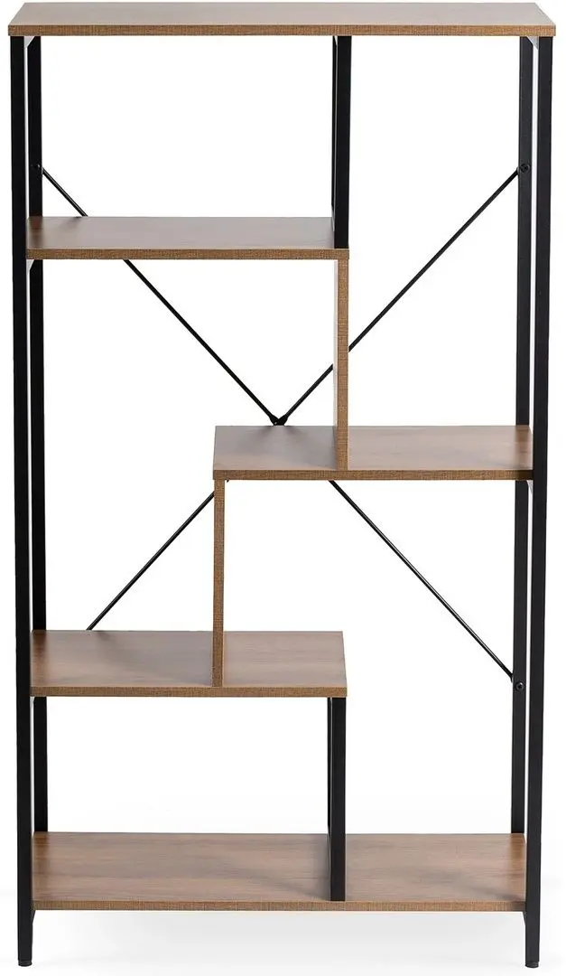 Etajera Mebel Elite Tim (Walnut/Black) - 4