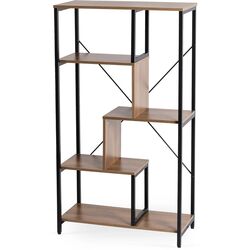 Etajera Mebel Elite Tim (Walnut/Black) Thumb