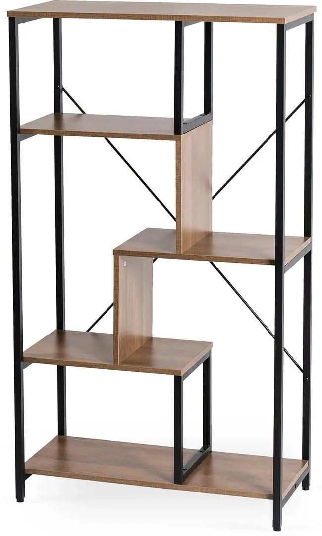 Etajera Mebel Elite Tim (Walnut/Black) - 5