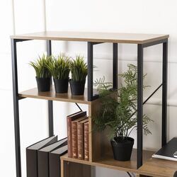 Etajera Mebel Elite Tim (Walnut/Black) Thumb