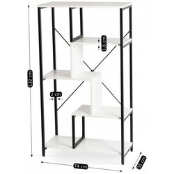 Стеллаж Mebel Elite Tim (White/Black) Thumb