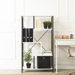 Стеллаж Mebel Elite Tim (White/Black) Thumb