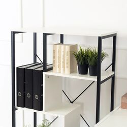 Стеллаж Mebel Elite Tim (White/Black) Thumb