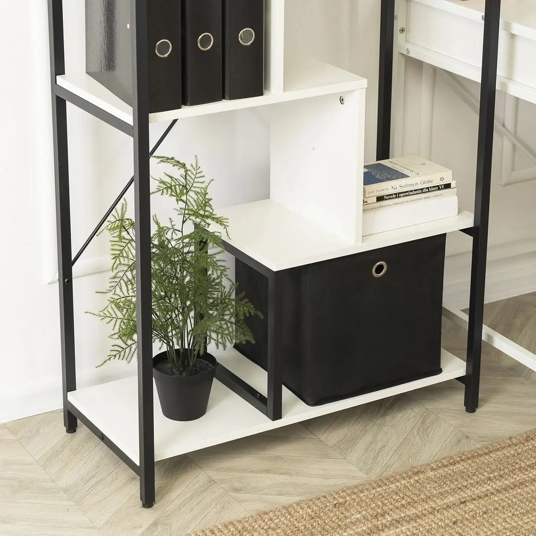 Стеллаж Mebel Elite Tim (White/Black) - 8