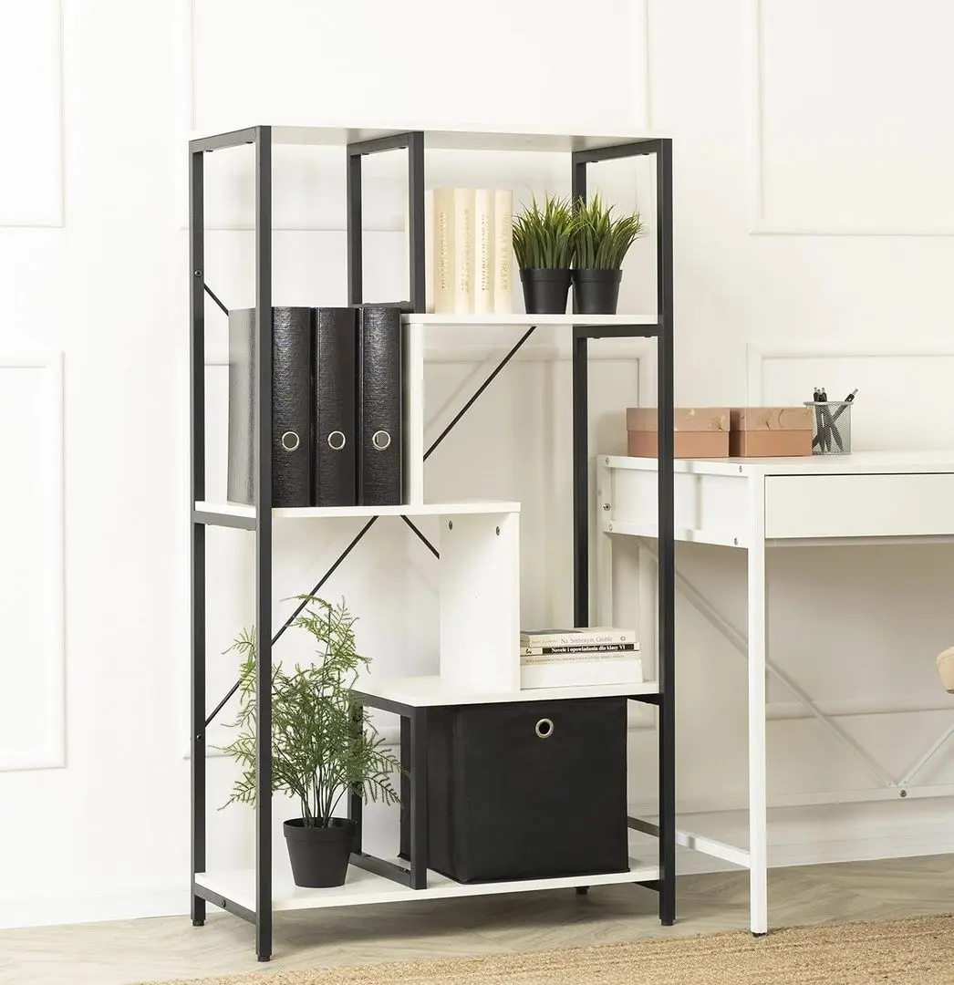 Стеллаж Mebel Elite Tim (White/Black)