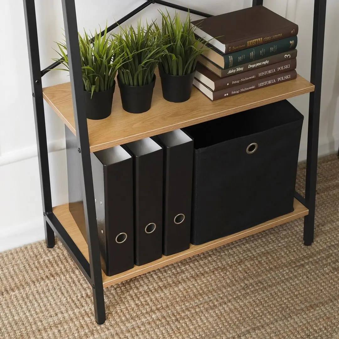 Стеллаж Mebel Elite Vior (Craft Oak Golden/Black) - 6