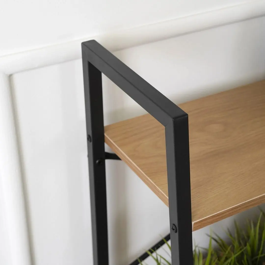 Стеллаж Mebel Elite Vior (Craft Oak Golden/Black) - 7