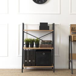 Стеллаж Mebel Elite Vior (Craft Oak Golden/Black) Thumb