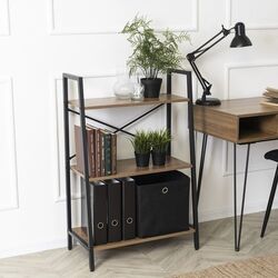 Стеллаж Mebel Elite Vior (Walnut/Black)