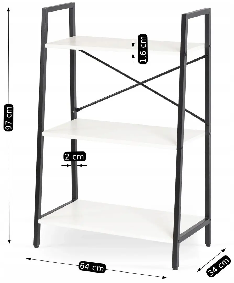 Стеллаж Mebel Elite Vior (White/Black) - 2