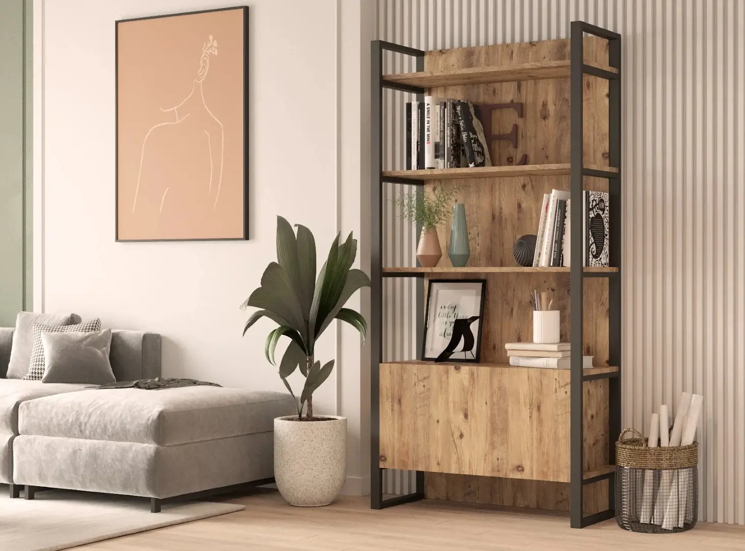 Etajera Mirage Design Iron ML6-A (Pine)