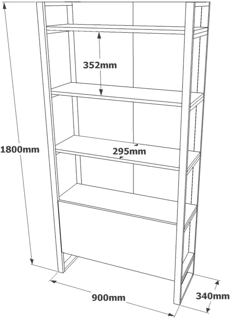 Etajera Mirage Design Iron ML6-A (Pine)