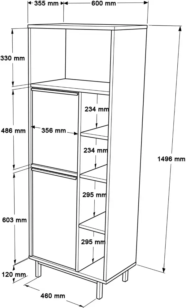 Etajera Mirage Design Ocean ON10A-W (White)