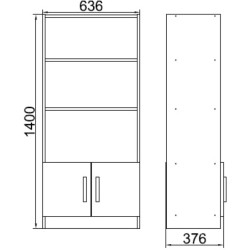 Etajera Mirage Design Vario VO4-OB (Oak/Larex Black) Thumb