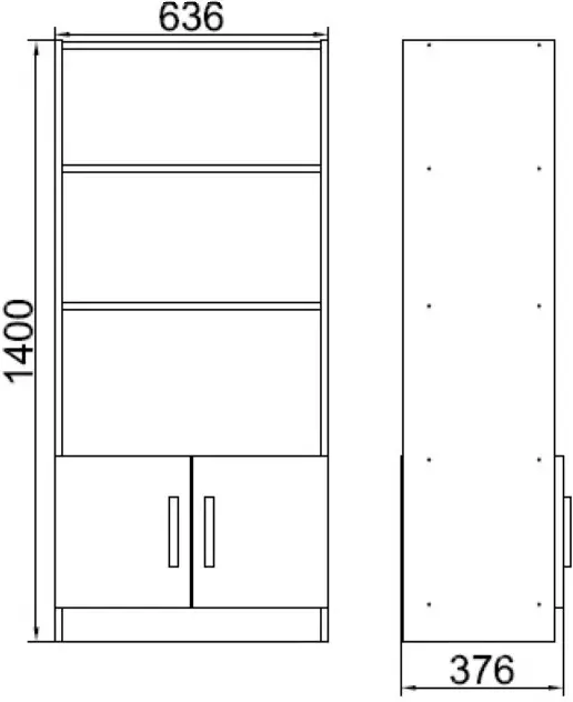 Etajera Mirage Design Vario VO4-OB (Oak/Larex Black)