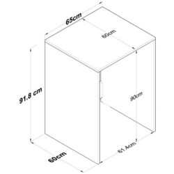 Etajera suprapusa Mirage Meble Rani KD103 S (White/Walnut) Thumb